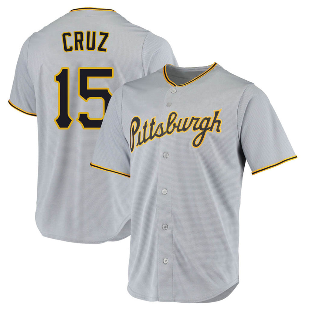 Mdoa P.Pirates #15 Oneil Cruz Player Gray Road Home Game Stitched Jerseys