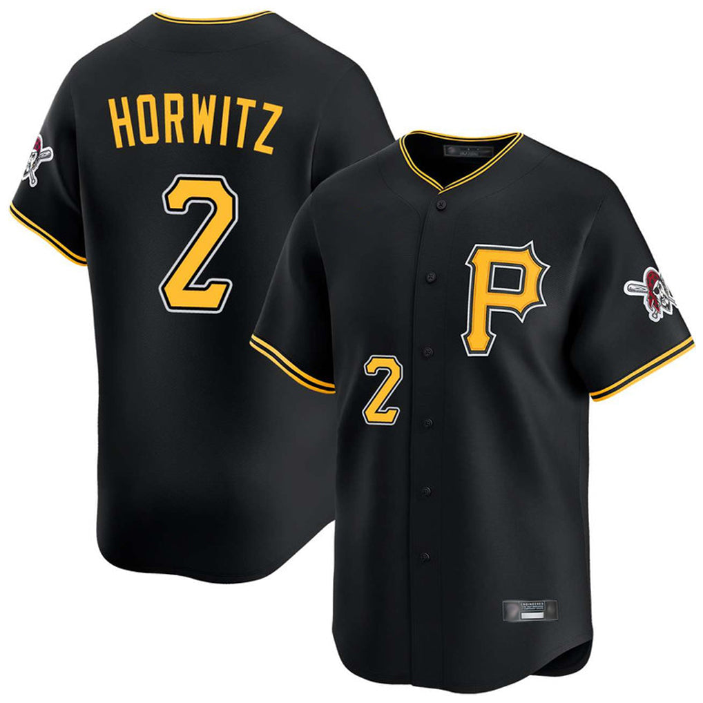 Mdoa P.Pirates #2 Spencer Horwitz Player Black Alternate Limited Game Stitched Jerseys