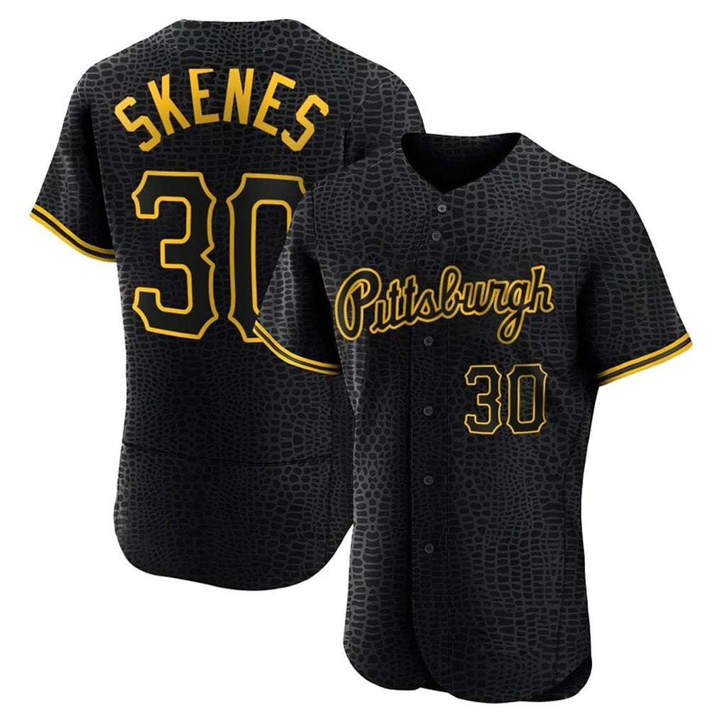 Mdoa P.Pirates #30 Paul Skenes Player Black Snake Skin City Home Limited Elite Stitched Jerseys