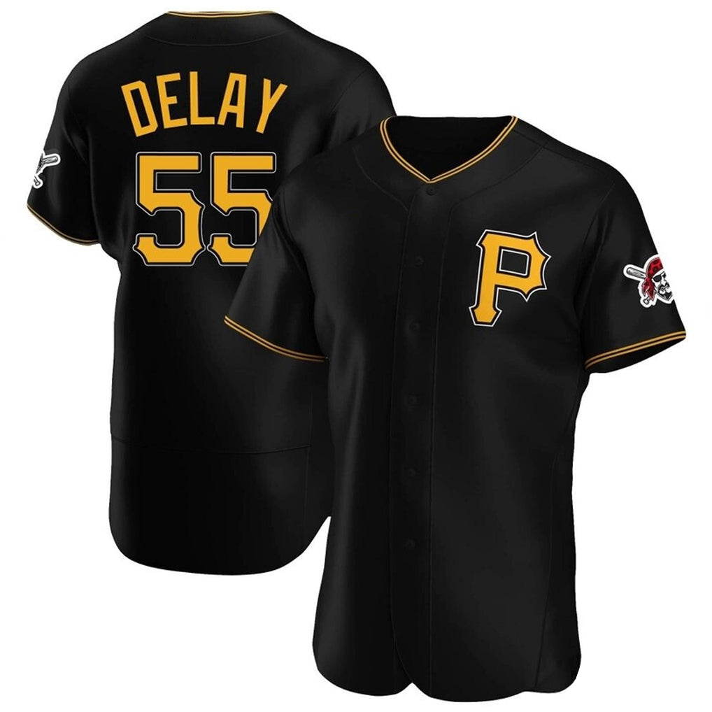 Mdoa P.Pirates #55 Jason Delay Player Black Alternate 2025 Home Limited Elite Stitched Jerseys
