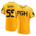 Mdoa P.Pirates #55 Jason Delay Player Gold City Connect Home Limited Elite Stitched Jerseys