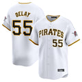 Mdoa P.Pirates #55 Jason Delay Player White Home Limited Stitched Jerseys