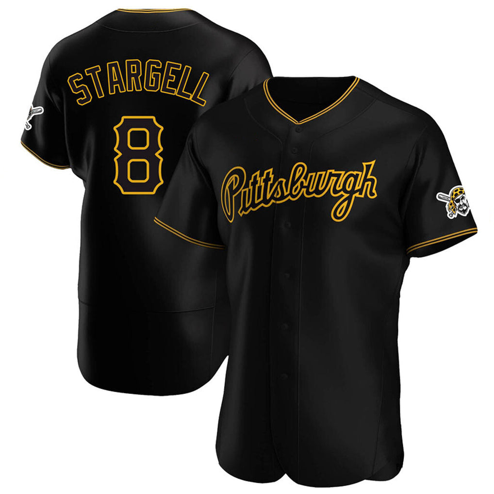 Mdoa P.Pirates #8 Willie Stargell Player Black Home Limited Elite Stitched Jerseys