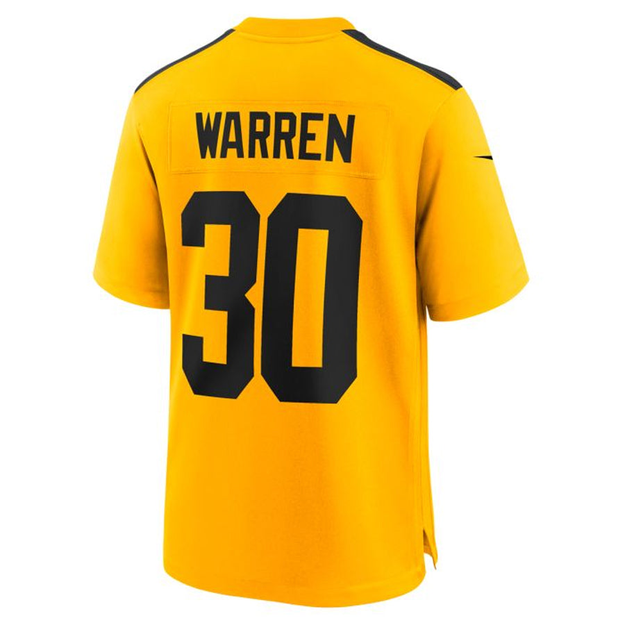 Mdoa P.Steelers #30 Jaylen Warren Player Gold Alternate Game Stitched Jerseys