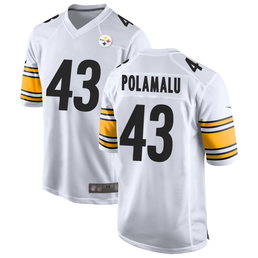 Mdoa P.Steelers #43 Troy Polamalu Player White Home Game Stitched Jerseys