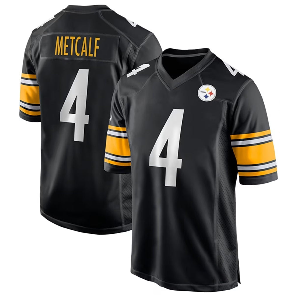 Mdoa P.Steelers #4 DK Metcalf Player Black Home Game Stitched Jerseys