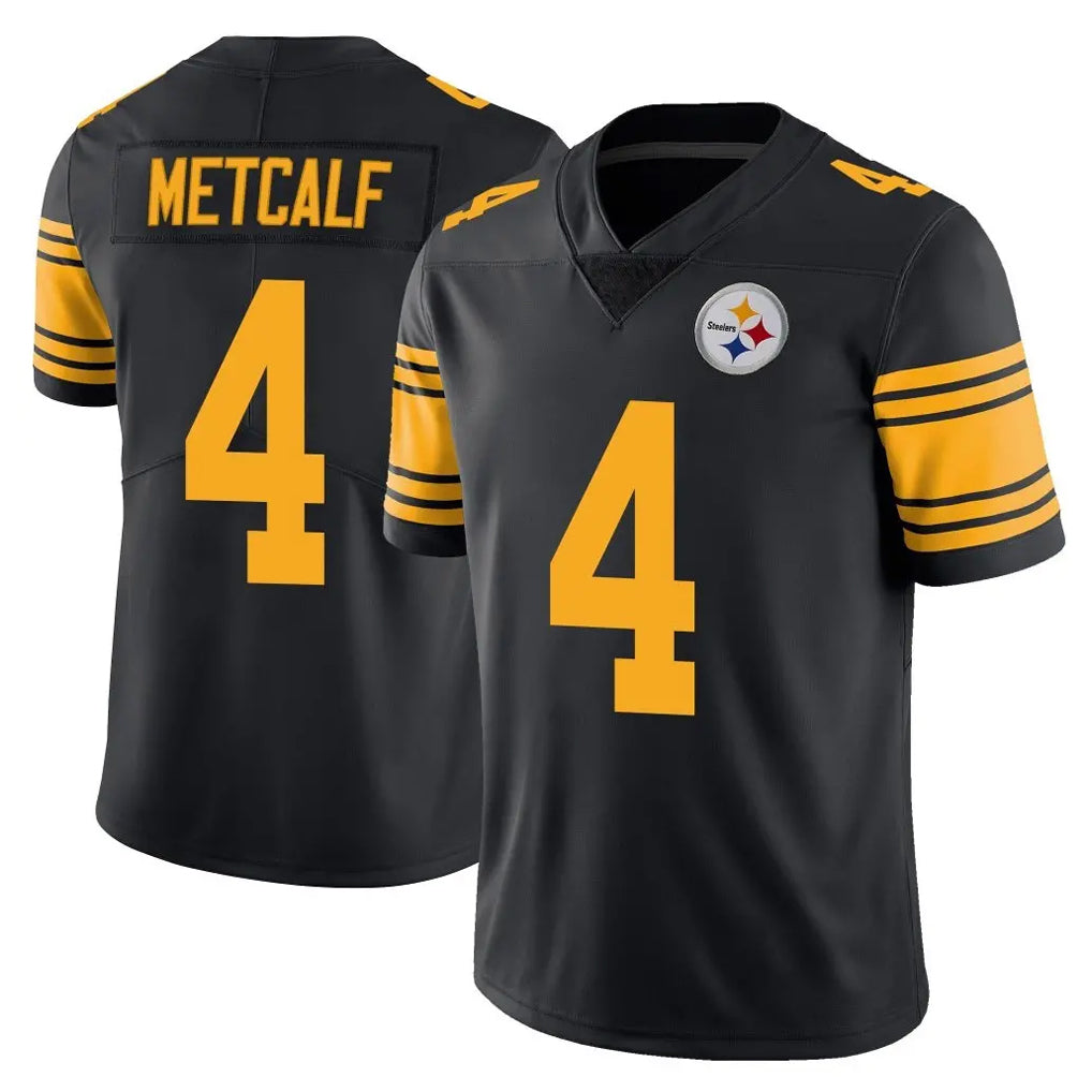 Mdoa P.Steelers #4 DK Metcalf Player Black Limited Color Rush Home Game Stitched Jerseys