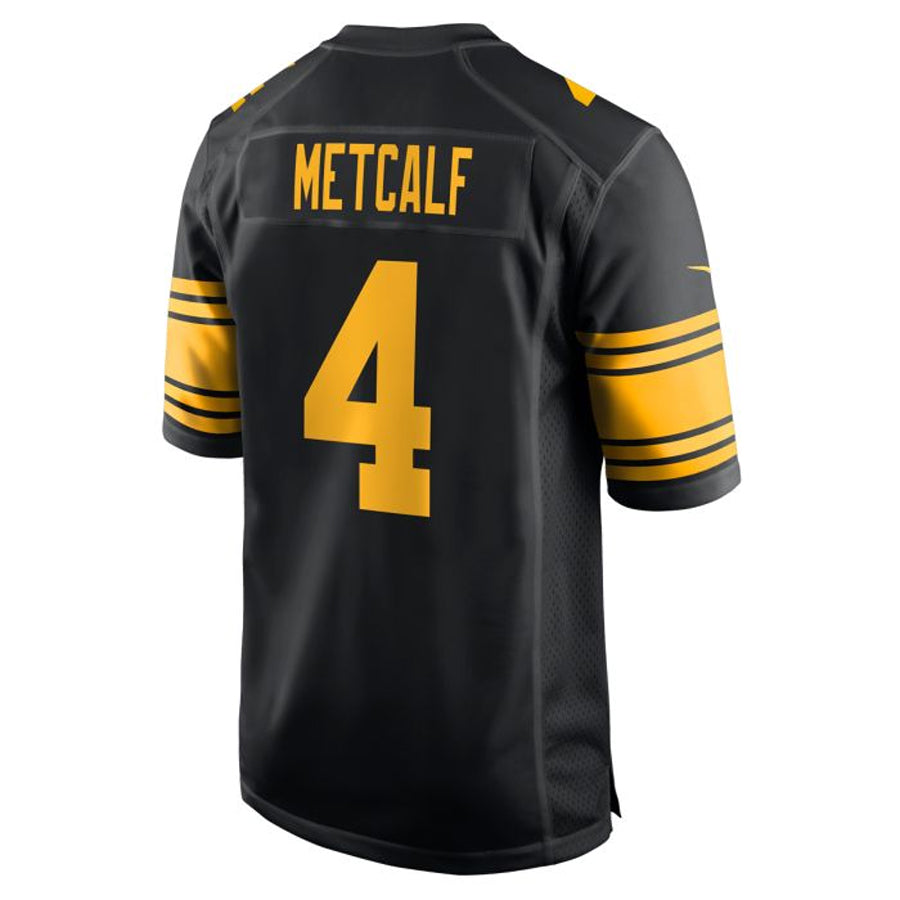Mdoa P.Steelers #4 DK Metcalf Player Black Replica Game Stitched Jerseys