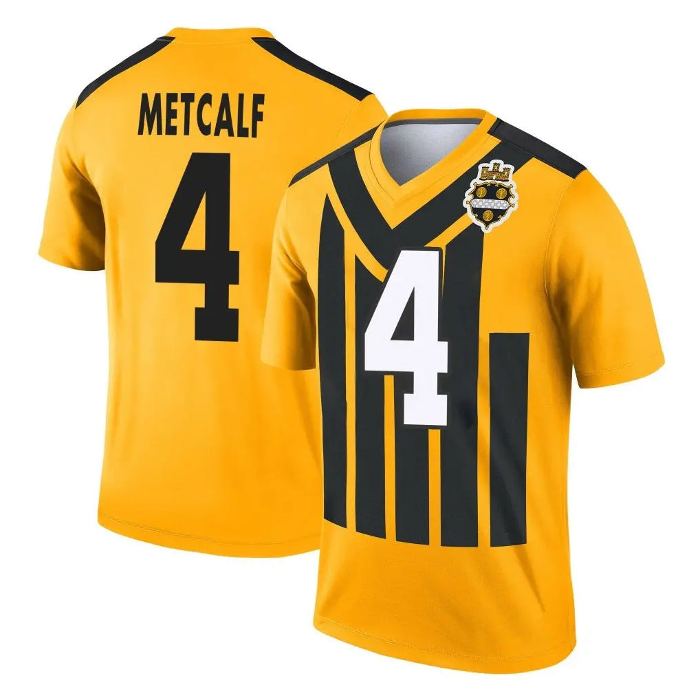 Mdoa P.Steelers #4 DK Metcalf Player Gold Legend Limited 1933 Throwback Performance Home Game Stitched Jerseys