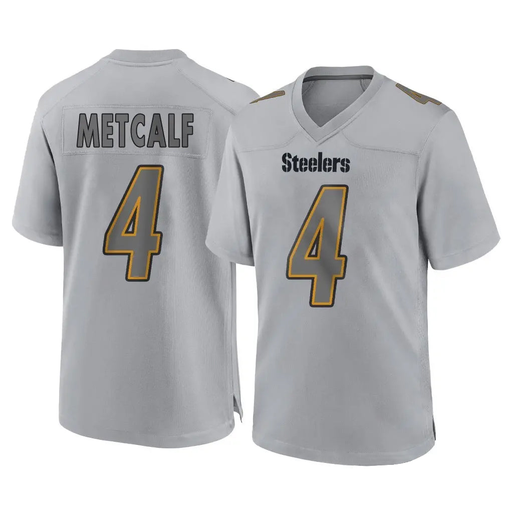 Mdoa P.Steelers #4 DK Metcalf Player Gray Atmosphere Fashion Home Game Stitched Jerseys