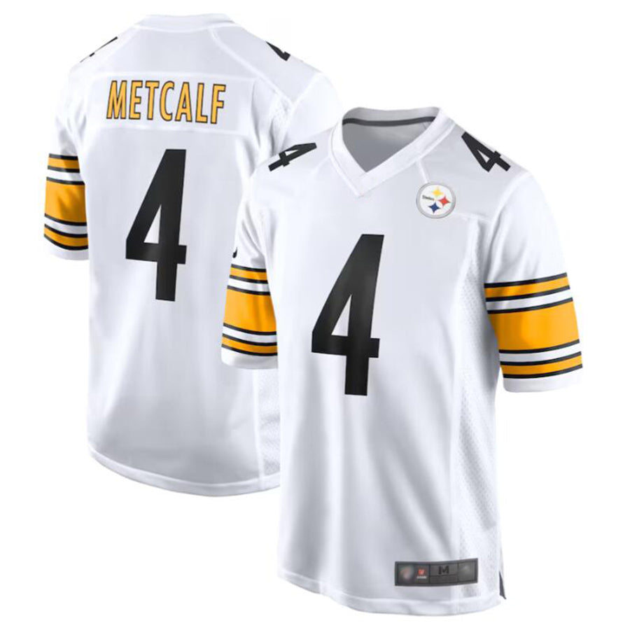 Mdoa P.Steelers #4 DK Metcalf Player White Game Replica Stitched Jerseys