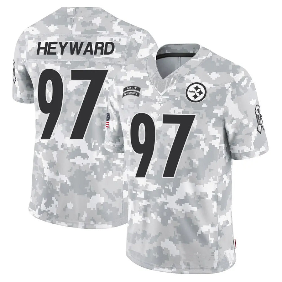 Mdoa P.Steelers #97 Cameron Heyward Player Arctic Camo Salute to Service Limited Stitched Jerseys