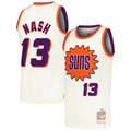Mdoa P.Sunss #13 Steve Nash Mitchell & Ness Cream Chainstitch Swingman Jerseys