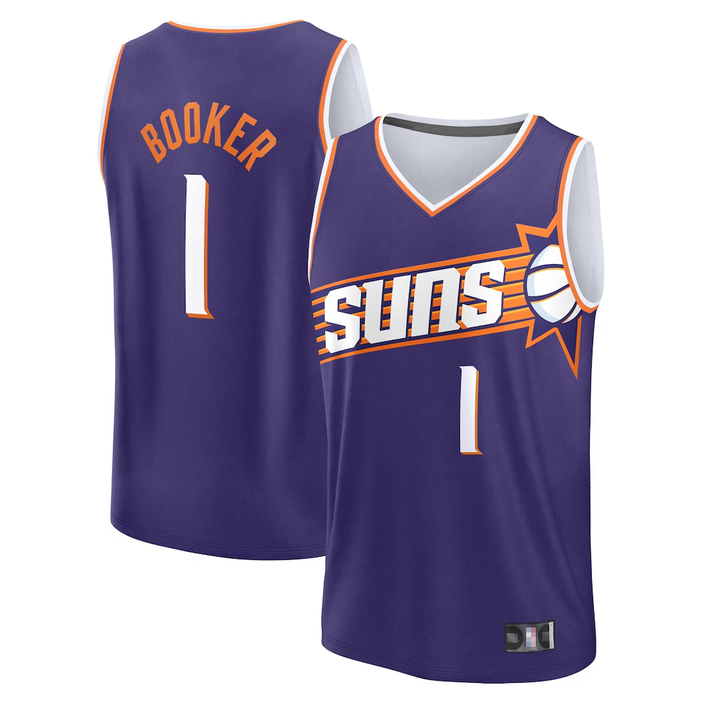 Mdoa P.Sunss #1 Devin Booker Fanatics Purple Big & Tall Fast Break Jerseys - Icon Edition