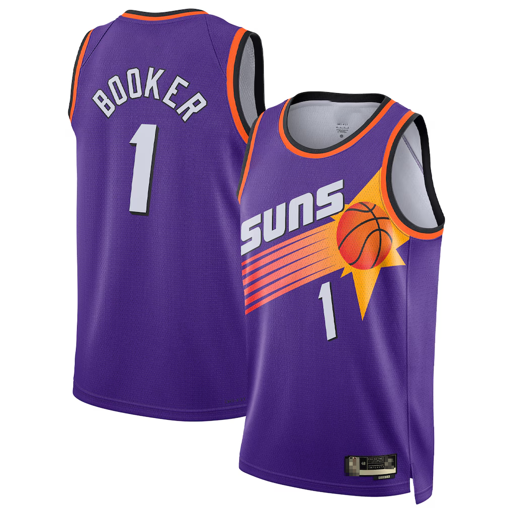 Mdoa P.Sunss #1 Devin Booker Purple Swingman Jerseys - Classic Edition