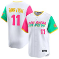 Mdoa S.Diego Padres #11 Yu Darvish Player White City Connect Home Limited Stitched Jerseys