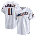 Mdoa S.Diego Padres #11 Yu Darvish Player White Cooperstown Collection Limited Home Stitched Jerseys