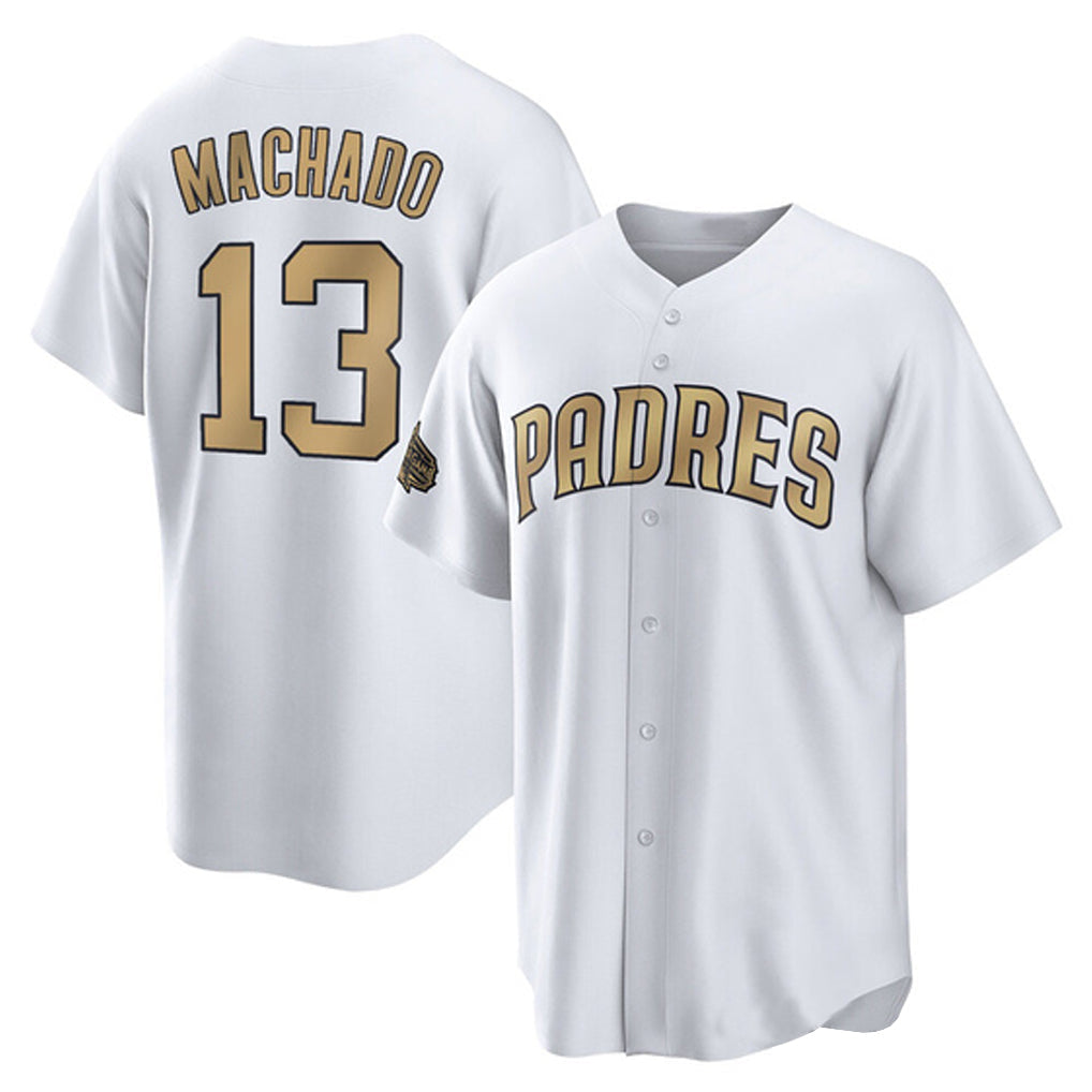 Mdoa S.Diego Padres #13 Manny Machado Player White Replica All-Star Game Home Stitched Jerseys
