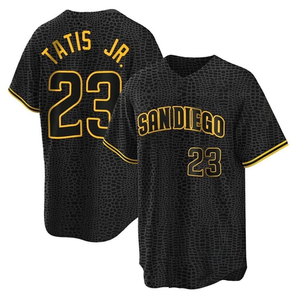 Mdoa S.Diego Padres #23 Fernando Tatis Jr Player Black Snake Skin City Home Game Stitched Jersey
