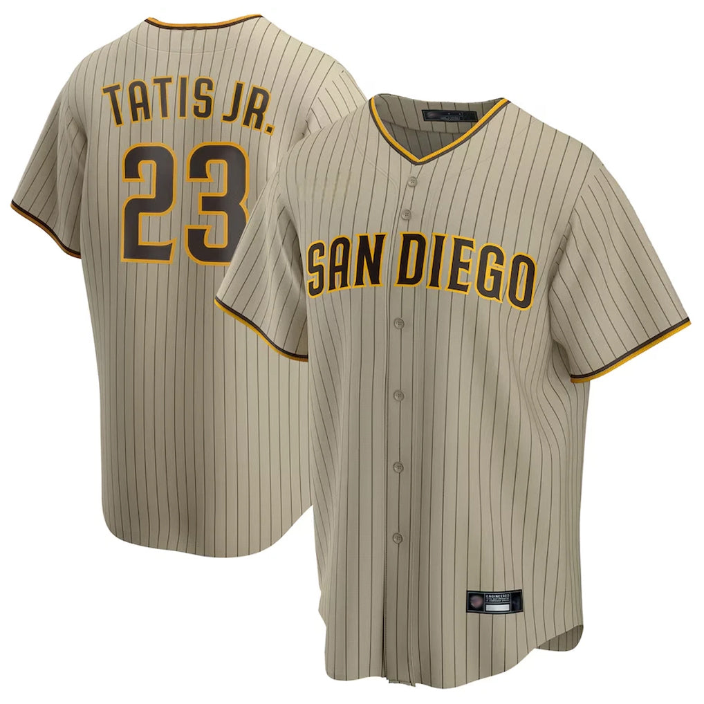 Mdoa S.Diego Padres #23 Fernando Tatis Jr Player Khaki Home Game Stitched Jerseys