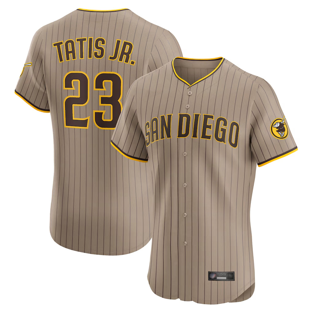 Mdoa S.Diego Padres #23 Fernando Tatis Jr Player Khaki Home Limited Elite Stitched Jerseys