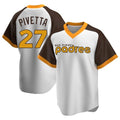 Mdoa S.Diego Padres #27 Nick Pivetta Player White Home Cooperstown Collection Replica Game Stitched Jerseys