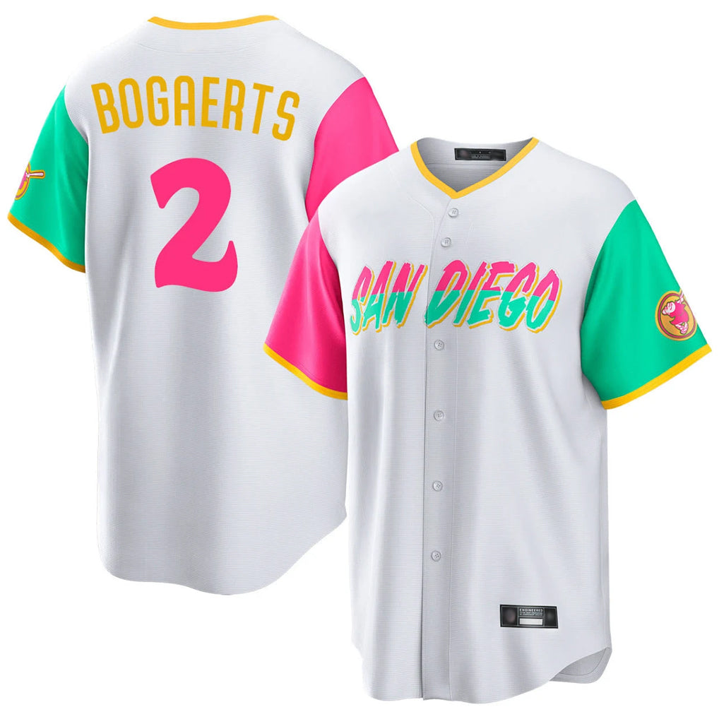 Mdoa S.Diego Padres #2 Xander Bogaerts Player White City Connect Home Game Stitched Jerseys