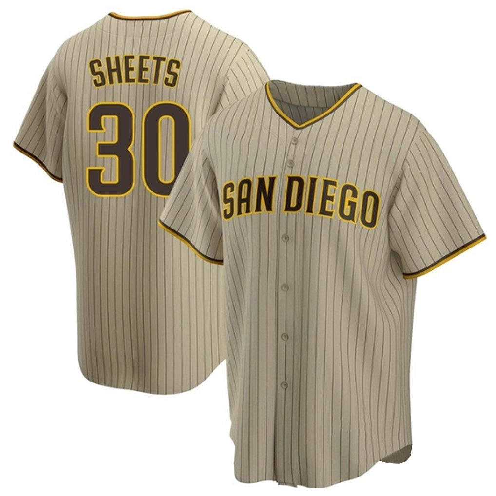 Mdoa S.Diego Padres #30 Gavin Sheets Player Khaki Home Game Stitched Jerseys