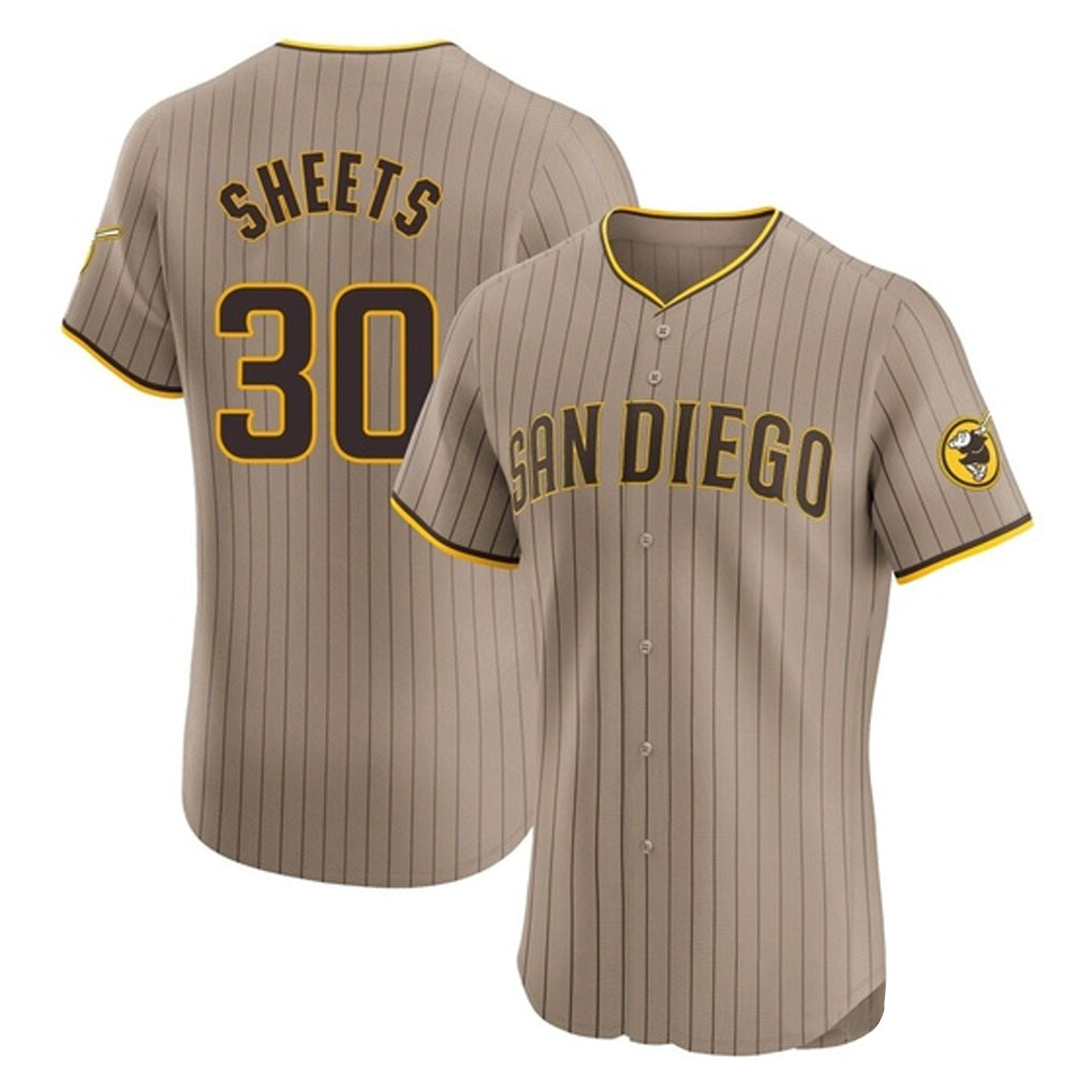 Mdoa S.Diego Padres #30 Gavin Sheets Player Khaki Home Limited Elite Stitched Jerseys