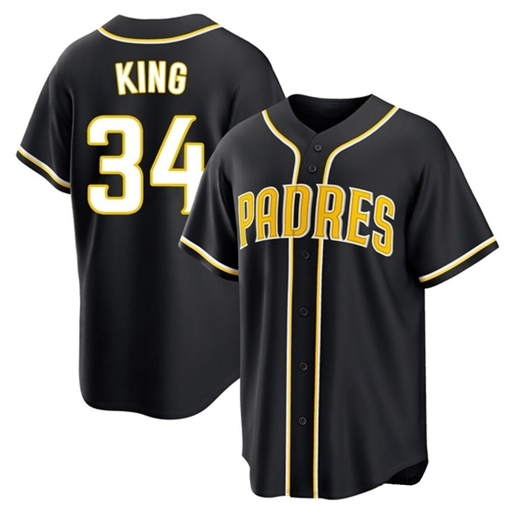 Mdoa S.Diego Padres #34 Michael King Player Black 2026 Fashion Home Stitched Jerseys