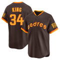 Mdoa S.Diego Padres #34 Michael King Player Brown Home Cooperstown Collection Replica Game Stitched Jerseys
