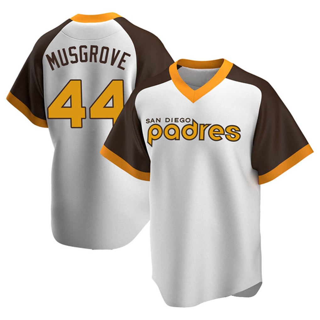 Mdoa S.Diego Padres #44 Joe Musgrove Player White Home Cooperstown Collection Replica Game Stitched Jerseys
