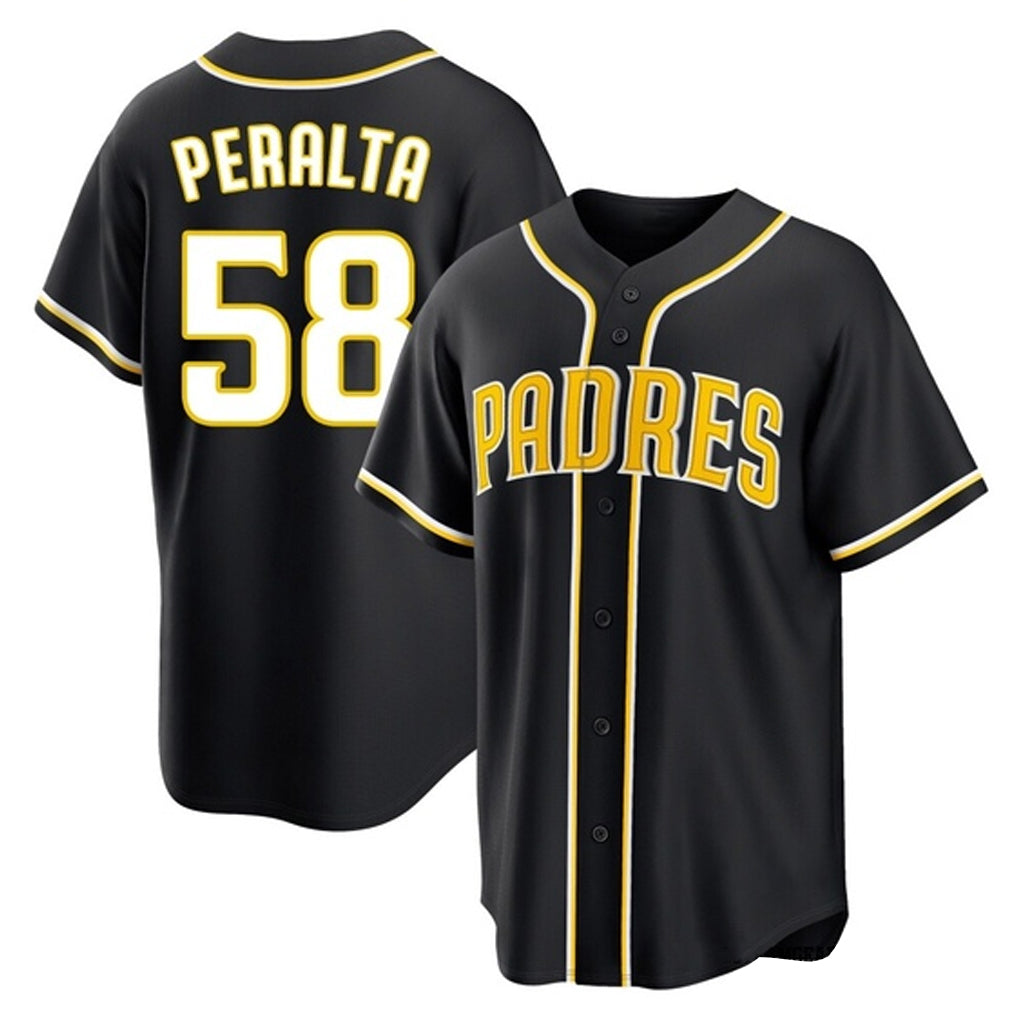 Mdoa S.Diego Padres #58 Wandy Peralta Player Black 2026 Fashion Home Stitched Jerseys