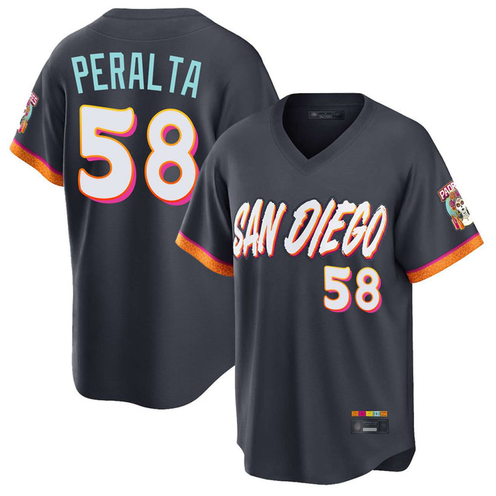 Mdoa S.Diego Padres #58 Wandy Peralta Player Obsidian 2026 City Connect Home Limited T-shirt Stitched Jerseys