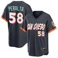 Mdoa S.Diego Padres #58 Wandy Peralta Player Obsidian 2026 City Connect Home Limited T-shirt Stitched Jerseys