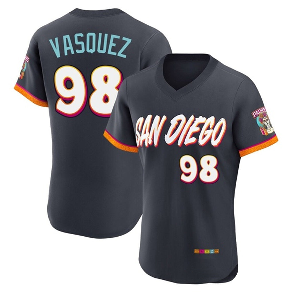 Mdoa S.Diego Padres #98 Randy Vasquez Player Obsidian 2026 City Connect Home Limited Elite T-shirt Stitched Jerseys