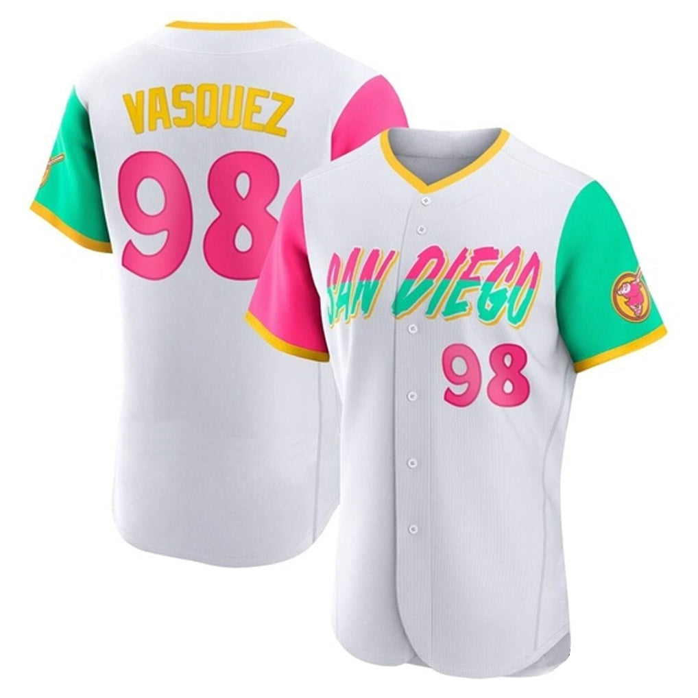 Mdoa S.Diego Padres #98 Randy Vasquez Player White City Connect Home Limited Elite Stitched Jerseys