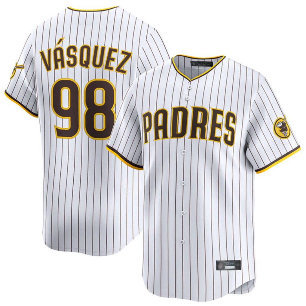 Mdoa S.Diego Padres #98 Randy Vasquez Player White Home Limited Stitched Jerseys