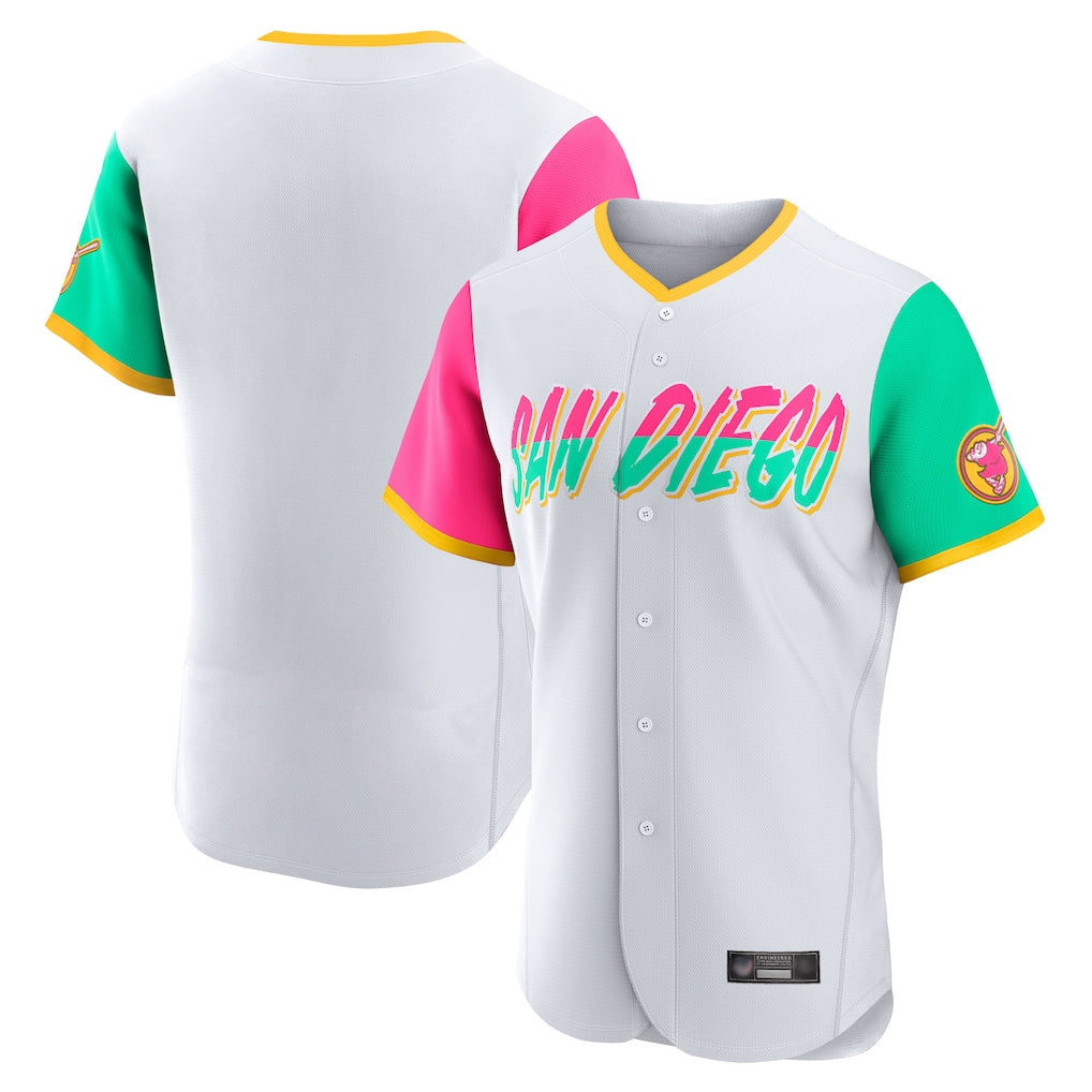 Mdoa S.Diego Padres Blank Player White City Connect Home Limited Elite Stitched Jerseys
