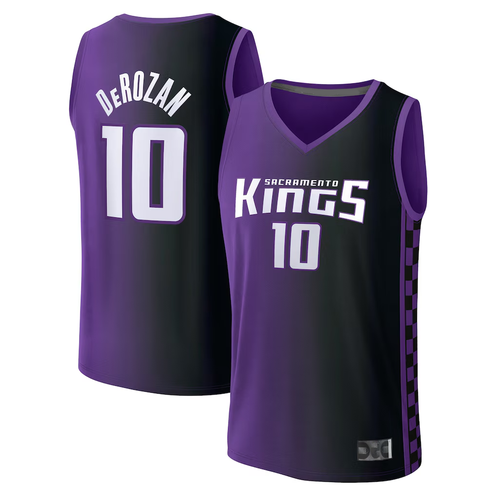 Mdoa S.Kings #10 DeMar DeRozan Fanatics Purple Fast Break Replica Jerseys - Statement Edition