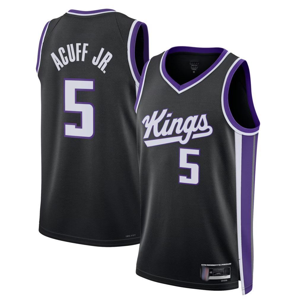 Mdoa S.Kings #5 Darius Acuff Jr. Black Swingman Jerseys - Icon Edition