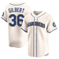 Mdoa S.Mariners #36 Logan Gilbert Player Cream Home Limited Stitched Jerseys