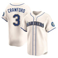 Mdoa S.Mariners #3 J.P. Crawford Player Cream Home Limited Stitched Jerseys
