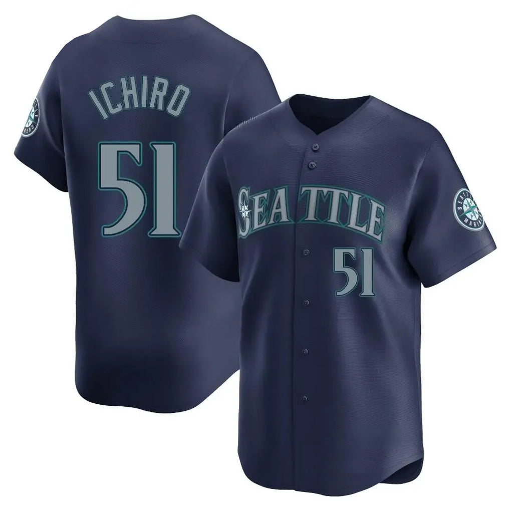 Mdoa S.Mariners #51 Ichiro Suzuki Player Navy Home Limited Stitched Jerseys