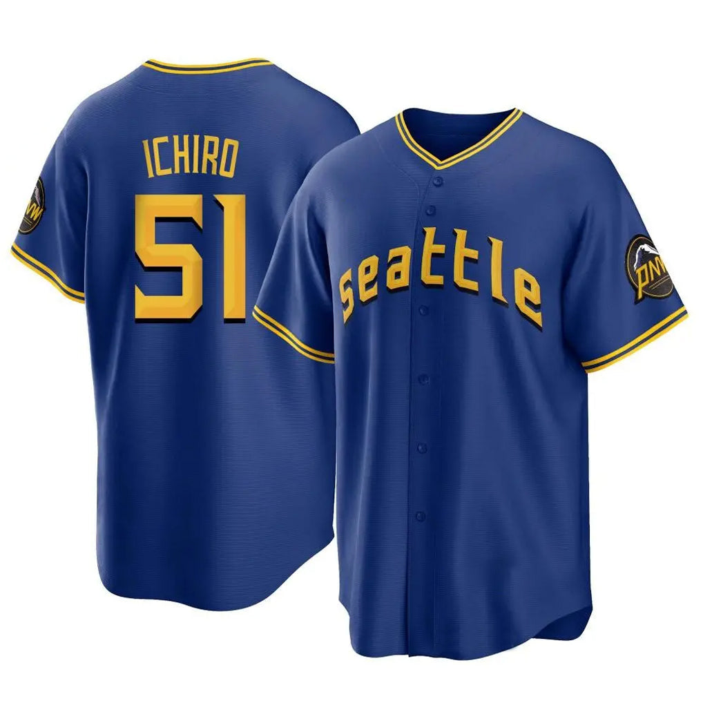 Mdoa S.Mariners #51 Ichiro Suzuki Player Royal City Connect Home Game Stitched Jerseys