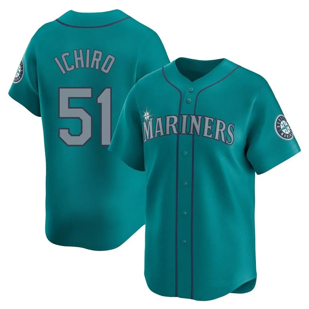 Mdoa S.Mariners #51 Ichiro Suzuki Player Teal Home Limited Stitched Jerseys