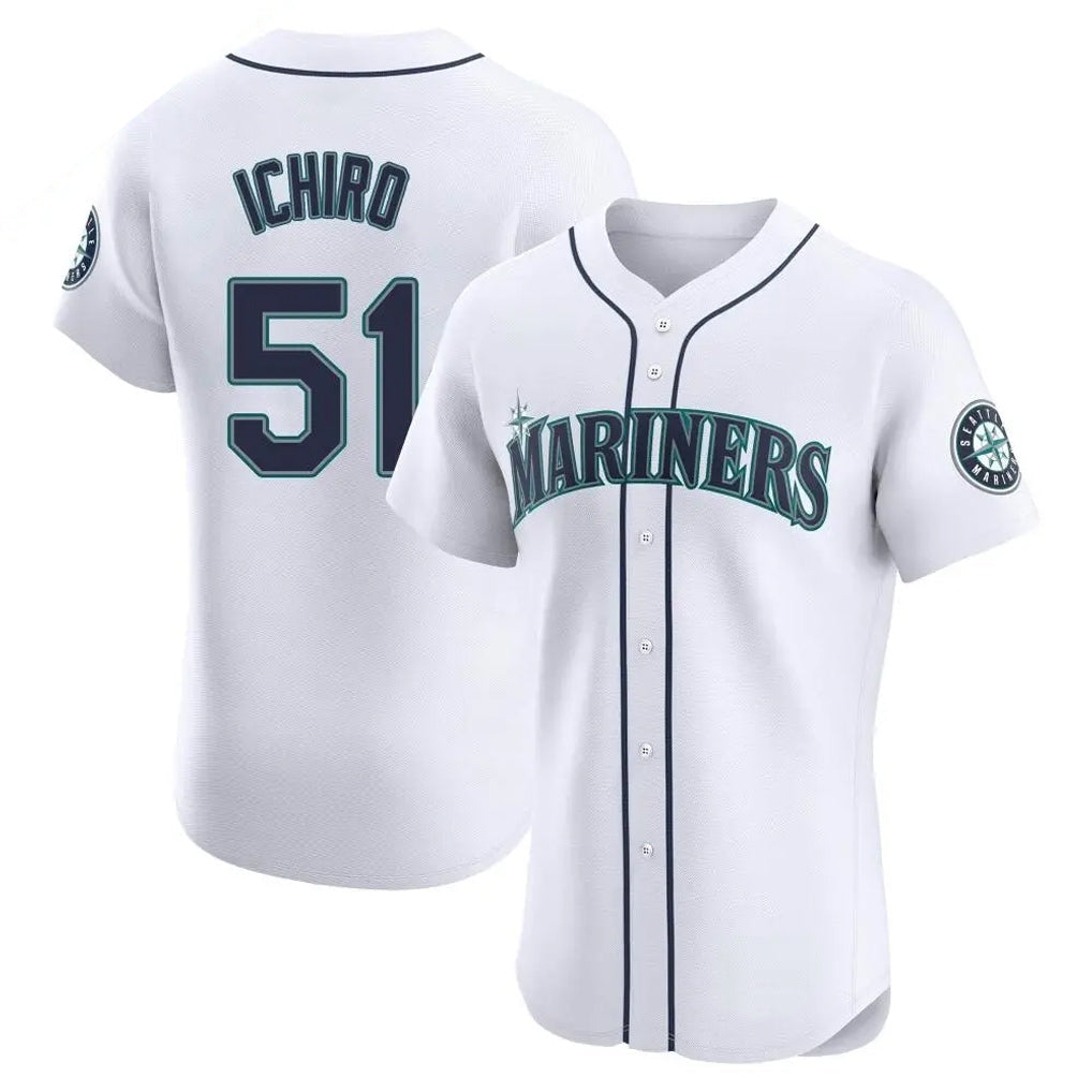 Mdoa S.Mariners #51 Ichiro Suzuki Player White Home Limited Elite Stitched Jerseys