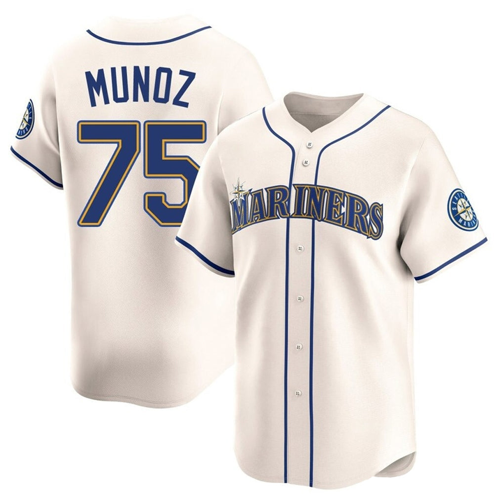 Mdoa S.Mariners #75 Andres Munoz Player Cream Home Limited Stitched Jerseys