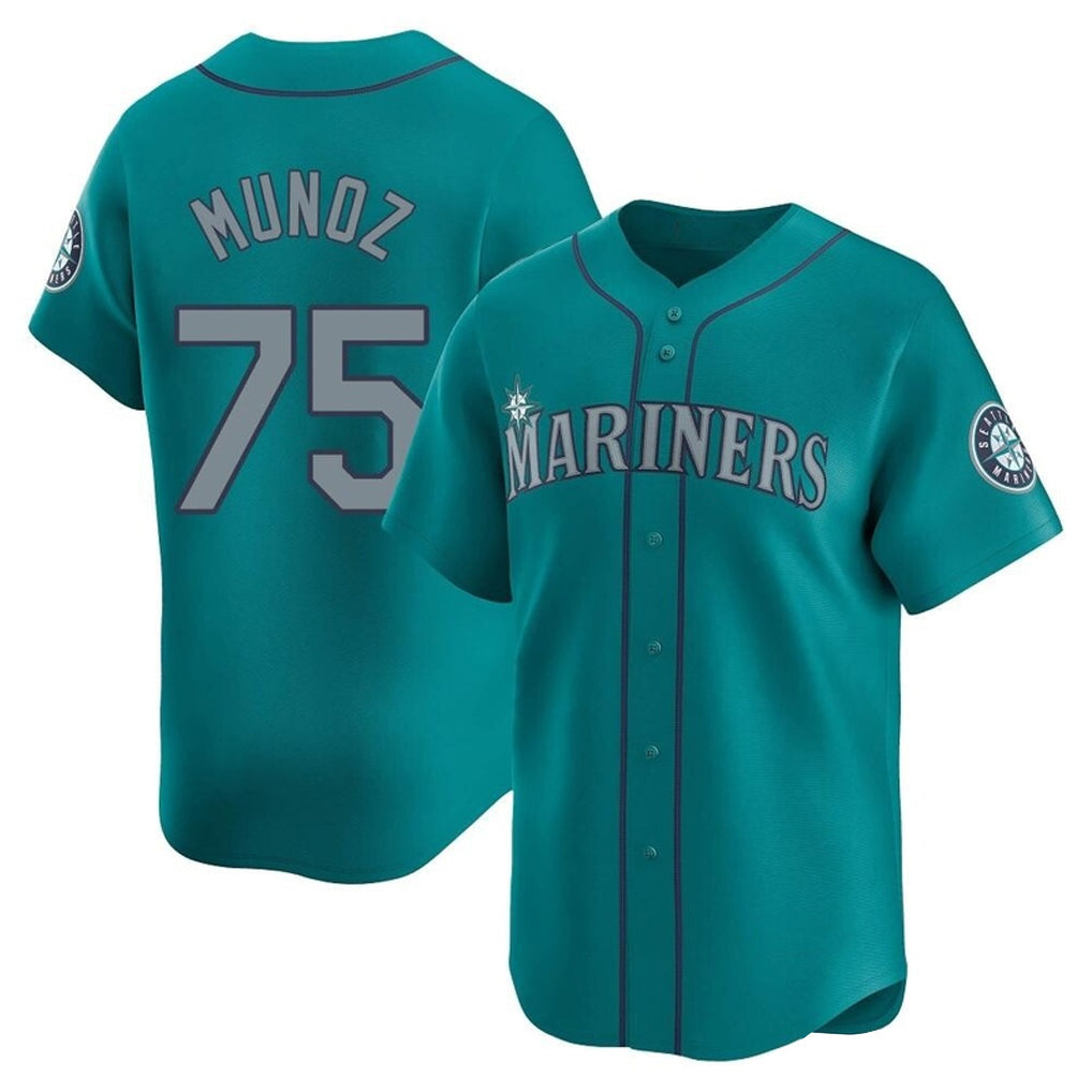 Mdoa S.Mariners #75 Andres Munoz Player Teal Home Limited Stitched Jerseys