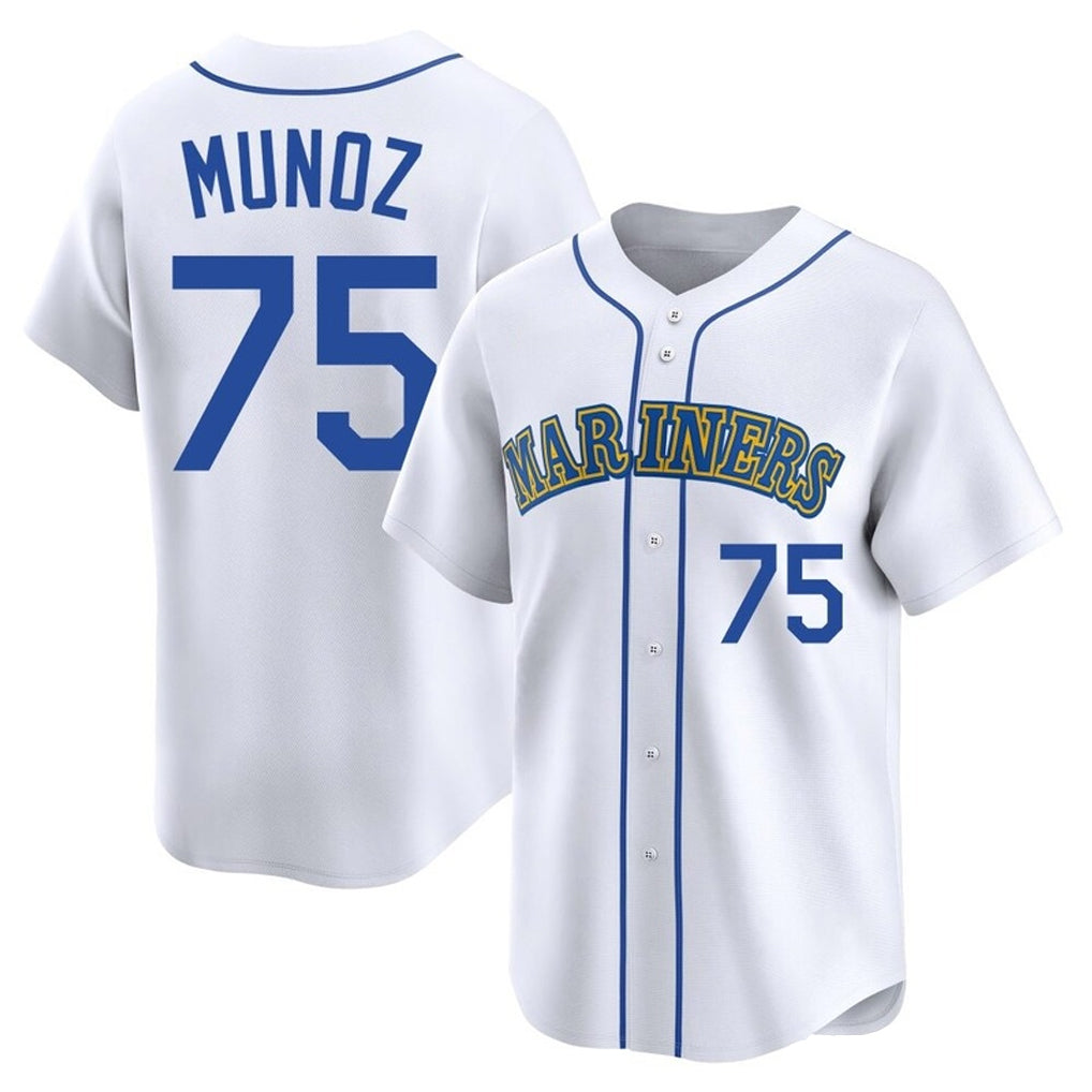 Mdoa S.Mariners #75 Andres Munoz Player White Throwback Cooperstown Collection Home Limited Stitched Jerseys